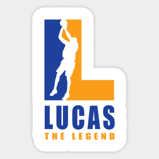 Lucas Custom Player Basketball Your Name The Legend Sticker